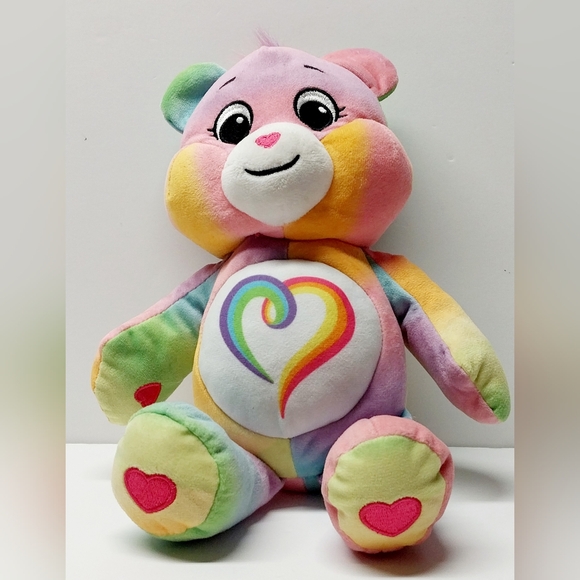 Care Bears Togetherness Bear Multicolor Pastel Plush 12in Stuffed Animal GUC - Picture 3 of 13